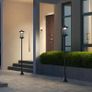 Set of Two 1.8m Traditional Style Solar Lamp Posts - Black Image 7