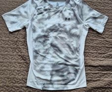 T-shirt Under Armour (size L) Heatgear Compression camouflage white training gym running crossfit