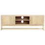 TV Cabinet Gold 120x30x40 cm Solid Mango Wood Image 5