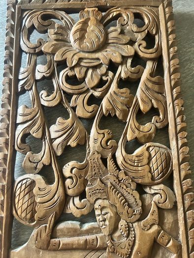 Balinese  Carved Wooden Panel