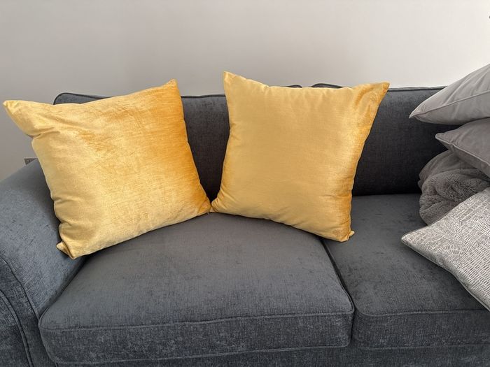 Paul Costello extra large gold velvet cushion