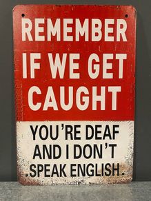 Funny Man Cave Tin Metal Sign