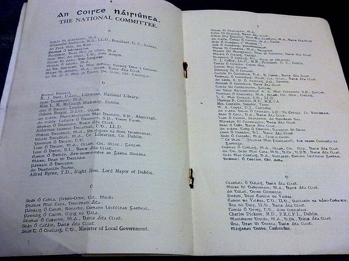 Pamphlet for creating a fund to make a presentation to Dr. Douglas Hyde An Craoibhin Aoibhinn