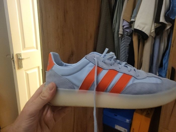 Addidas Sky blue with red stripe size 12 trainer