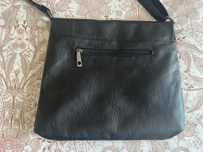 Black leather bag