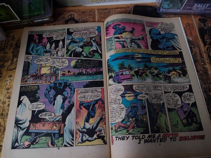 Jungle Action ! The Black Panther ! Issue #19 ! Black Panther Fights the Ku K.l.u.x. Klan ! Bronze Age Comic from 1976 ! by Marvel !