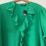 Savida ruffle front green top plus size New Image 2