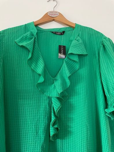 Savida ruffle front green top plus size New