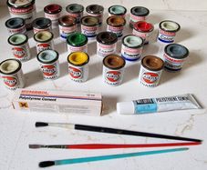 Model Kit Airfix & Humbrol Enamel Paint & Polystyrene Cemeny