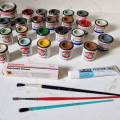 Model Kit Airfix & Humbrol Enamel Paint & Polystyrene Cemeny