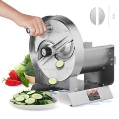 Manual Vegetable Fruit Slicer, 0-0.5"/0-12mm Thickness Adjustable Commercial Slicer Machine