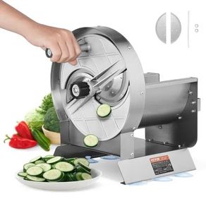 Manual Vegetable Fruit Slicer, 0-0.5"/0-12mm Thickness Adjustable Commercial Slicer Machine
