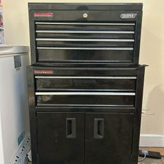 Draper 19572 Combined Roller Cabinet and Tool Chest, 6 Drawer, 24", Black