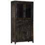 Highboard Black 90x40x180 cm Solid Mango Wood Image 10
