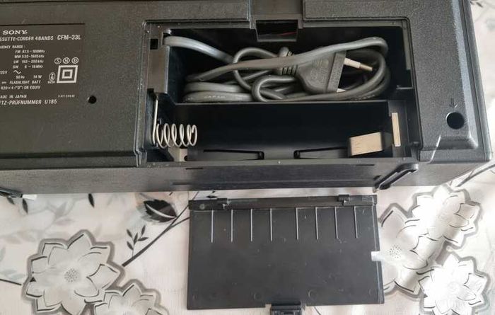 From 1979, Sony CFM-33L FM/MW/LW/SW radio cassette recorder, working good, no any problems.