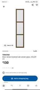Tonstad Ikea Pax door Brown Oak 50x229