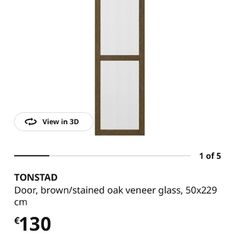 Tonstad Ikea Pax door Brown Oak 50x229