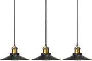 Vintage Industrial Style Ceiling Pendant Lights,Set of 3 Black Metal Pendant Lights,Hanging Light Fixture for Kitchen Island,Farmhouse,Living Room,Bedroom FREE SHIPPING