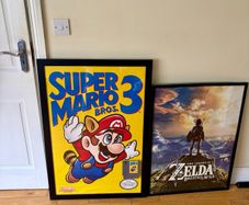 Mario and Zelda framed posters