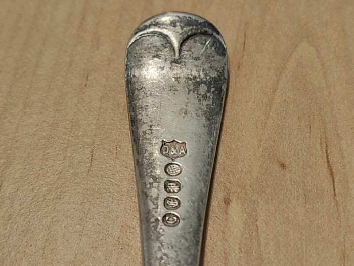 Antique XIX Century Nevada Silver Plated D&A (Daniel & Arter) Birmingham hallmarked Canteen Collectible Spoons Vintage Cutlery set of 6