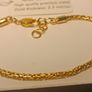 18kt Vermeil Sterling Hard Gold Plated Silver Byzantine Link Bracelet Image 6