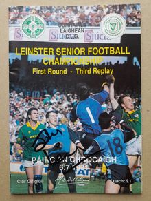 Dublin GAA legend autograph signed football programme