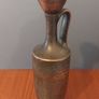 Amazing Vintage and Rare Solid Bronze or Copper Museum Quality Replica of a Greek Lekythos Vessel with a Lovely Patina of Verdigris Oxidisation Image 9