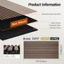 4-Pack Acoustic Wood Veneer Wall Panels, 47.2inch23.6inch0.74 3D Self-adhesive Wall Panel, Dual layer Soundproof Tiles for Echo Absorption, Decorative Soundproof Acoustical Barrier, Walnut Veneer Image 2