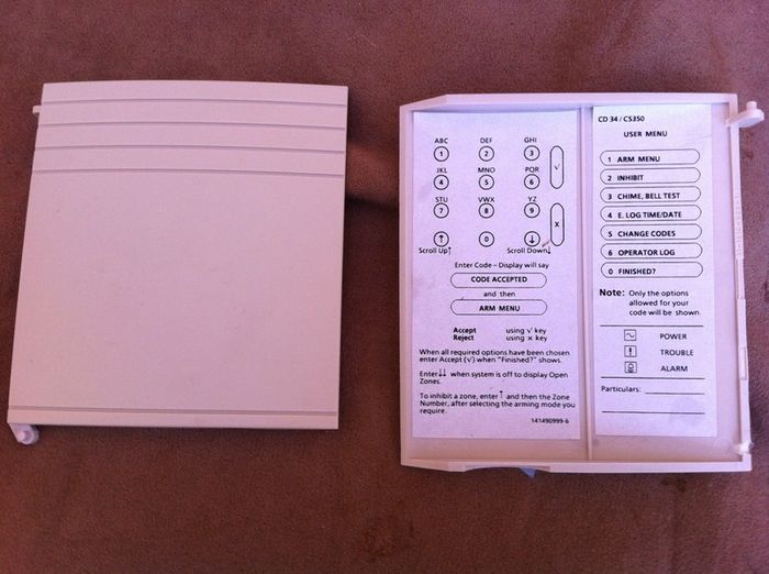 Aritech CS350 Alarm Keypad Cover