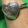 Handmade sterling silver Celtic heart ring. Size Q Image 2