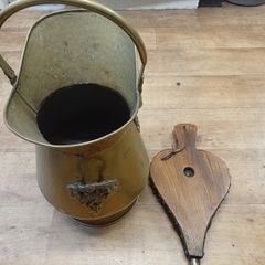 Bellew and brass coal box