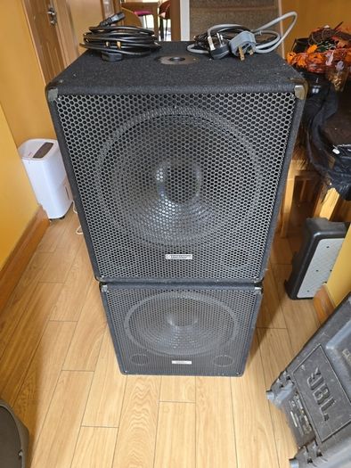 Evolution EL-SUB-15A Active 15" PA Subwoofers - Pair Available