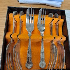 Pastry forks vintage Newbridge silver / cutlery