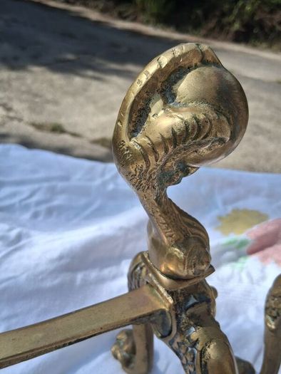 Napolean 111 Heavy Brass Andirons (4kgs)