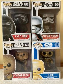 Star Wars Movies Funko Pop C-3PO 13 Kylo Ren 60 Captain Phasma 65 Chewbacca 63