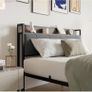 King Size Bed Frame with Wooden Storage Image 3