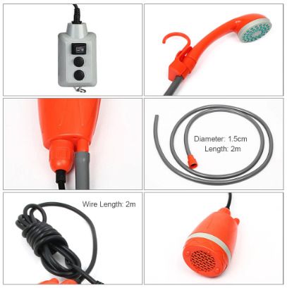 BRAND NEW Portable Camping Shower with 20L Collapsible Water Bucket Outdoor Shower
