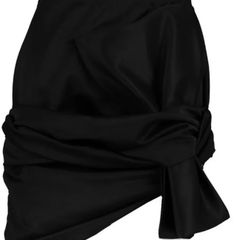 Mini bow skirt (black)
