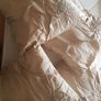 4 x 16" or 40cms Cushions in Beige Faux Raw Silk with Pearl and Crystal embellishments from Linens & Lace Image 3