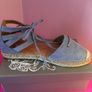 RIVER ISLAND Blue Suede Espadrilles Sandals 7 New Image 4