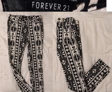 Forever 21 black & white Trousers