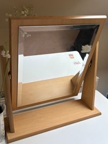 Wooden table mirror