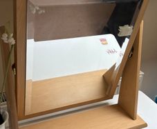 Wooden table mirror
