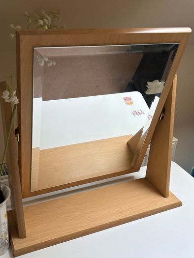 Wooden table mirror