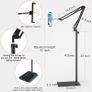 OX-C137 Universal 360 Degree Rotating Metal Adjustable Tablet Stand for iPad/iPhoneX/iPad Pro or Other Devices from 4.7 to 12.9 Inches Image 4