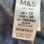 M&S Ladies Indigo Skinny Stretchy Jeans Sz 10UK Image 3