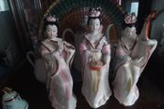 Three Asian Lady Musicians Figurines