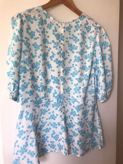 M&S Collection blue white mix top size 14 New with tags