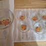 VIntage 1980s Floral Glass Bowl Set  7 Pieces Image 8