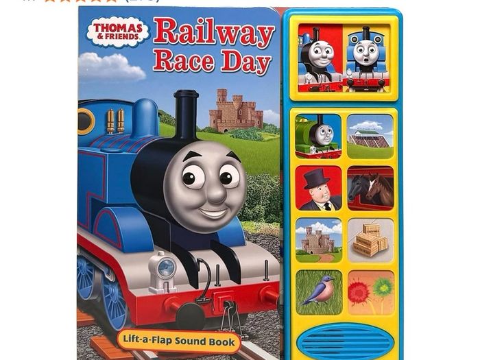 Thomas & Friends: Railway Race Day Lift-a-Flap Sound Board Book EUC